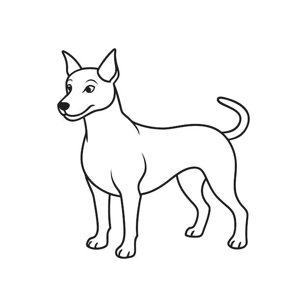 Linienkunst Hund