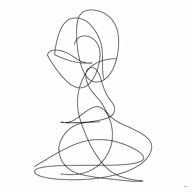 Linienkunst Minimalistisches Design Zeichnung Vektor
