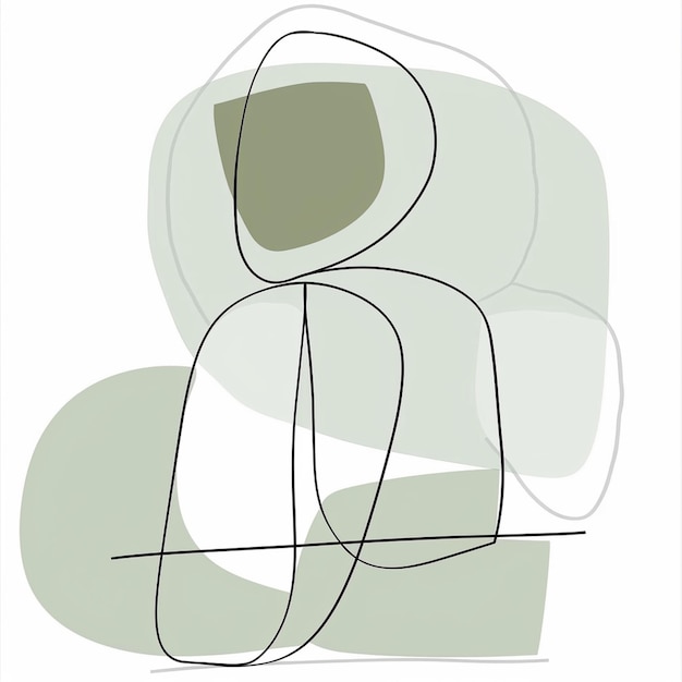 Linienkunst minimalistisches design zeichnung vektor