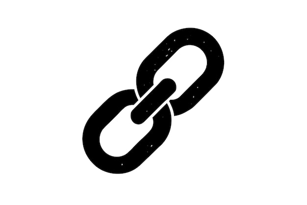 Link-Icon-Vektor-Design flache Silhouette-Vorlage auf weißem Hintergrund