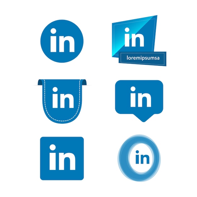 Vektor linkedin-social-media-logo-icon-technologie, netzwerk. hintergrund, vektorillustration, mögen, teilen