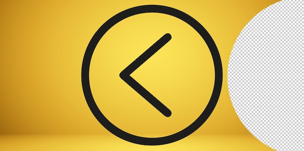 Linkspfeil-Symbol auf transparentem Hintergrund