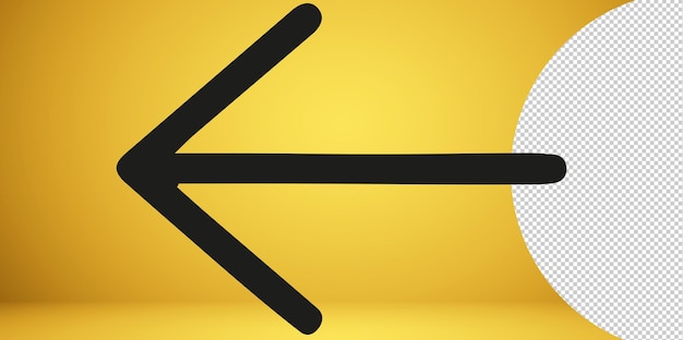 Linkspfeil-Symbol auf transparentem Hintergrund