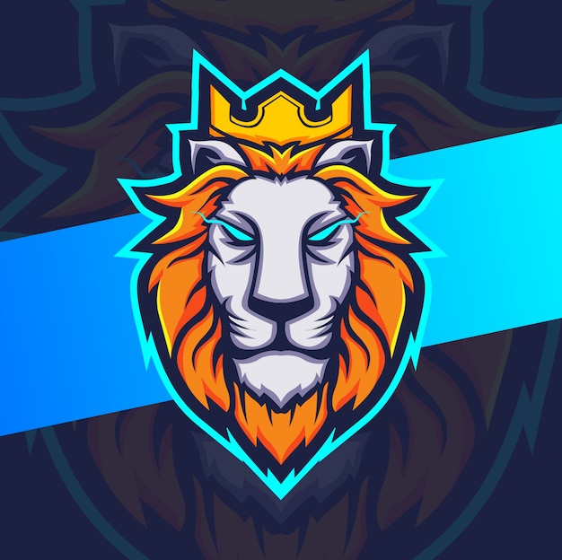 Lion king maskottchen esport logo