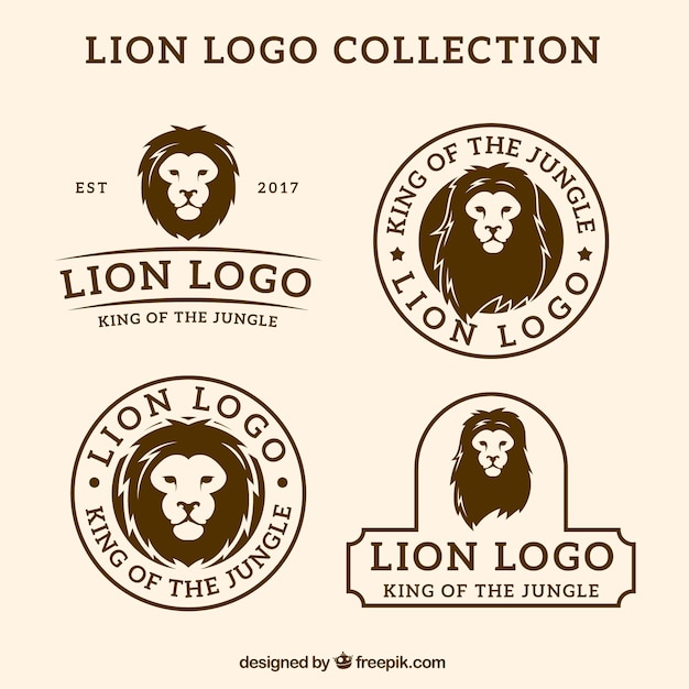 Lion Logos, Retro-Stil