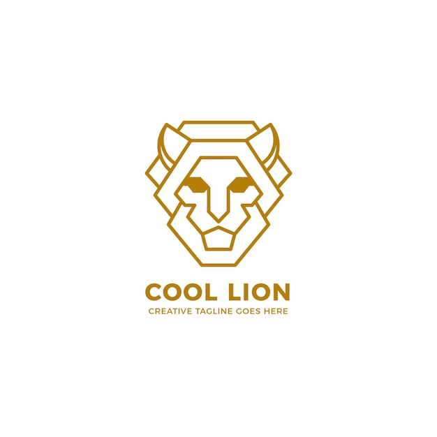 Lion Monoline-Logo-Vorlage