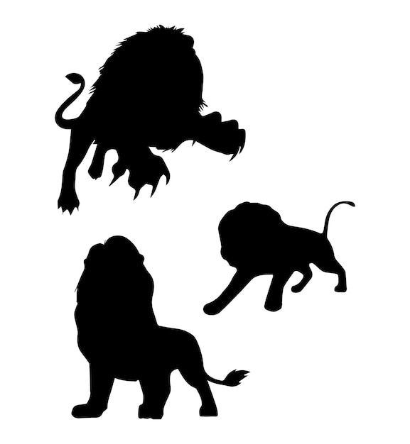 Lion silhouetten