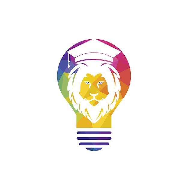 Vektor lion student-vektor-logo-design