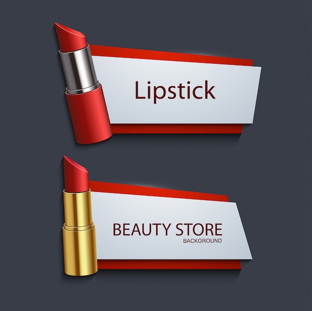 Lippenstift Banner gesetzt