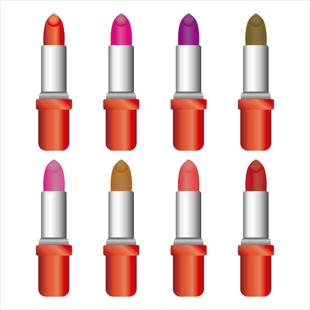 Lippenstift-Set-Symbol, Vektor-Illustrationssymbol