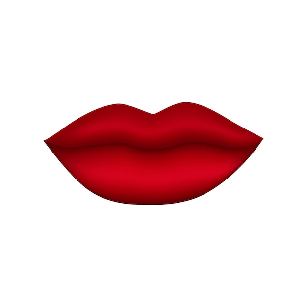 Lippenvektor Sexy dunkelrote Lippenillustration