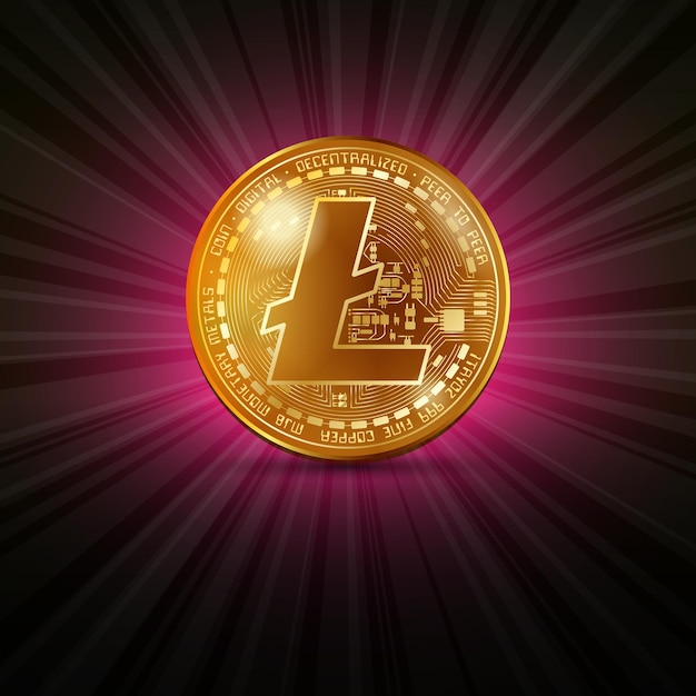 Litecoin goldene münze