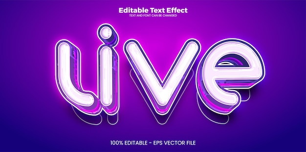Live-bearbeitbarer Text-Effekt im modernen Trendstil