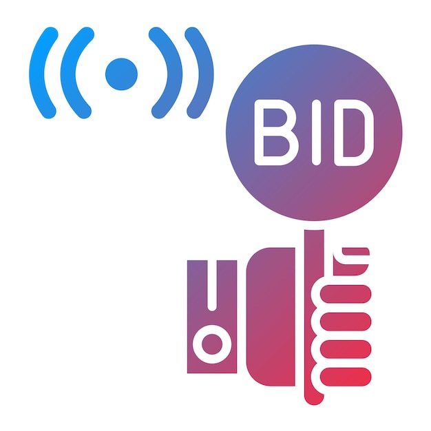 Live-bidding-icon-vektorbild kann für das auktionshaus verwendet werden