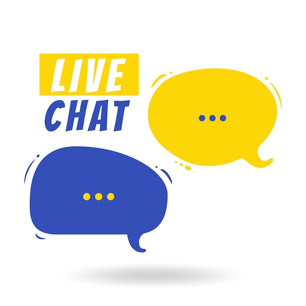 Vektor live-chat-sprechblasen-symbolvektor