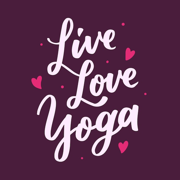 Live love yoga schriftzug typografie zitat poster inspiration motivation