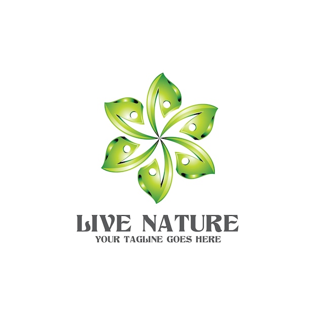 Live natur - logo vorlage