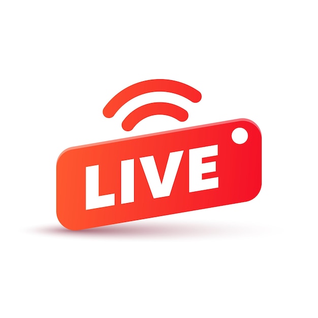 Live-Stream-Symbol mit Smartphone-Emblem für die Übertragung von Online-TV-Sportnachrichten und Radio-Streaming