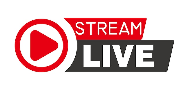 Live-stream-vektor-illustrationssymbol