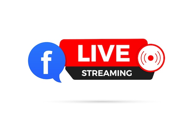 Live-Vektor-Stream-Schaltflächen und Abzeichen-Design
