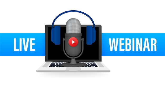 Live webinar button illustration