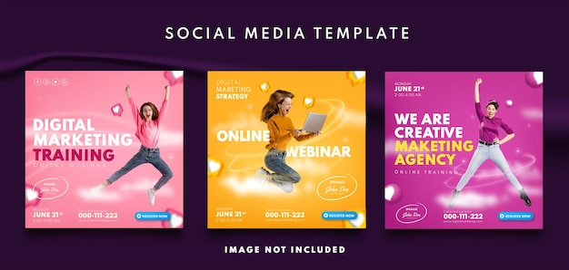 Live-Webinar für digitales Marketing und Beitragsvorlage für soziale Medien in Unternehmen