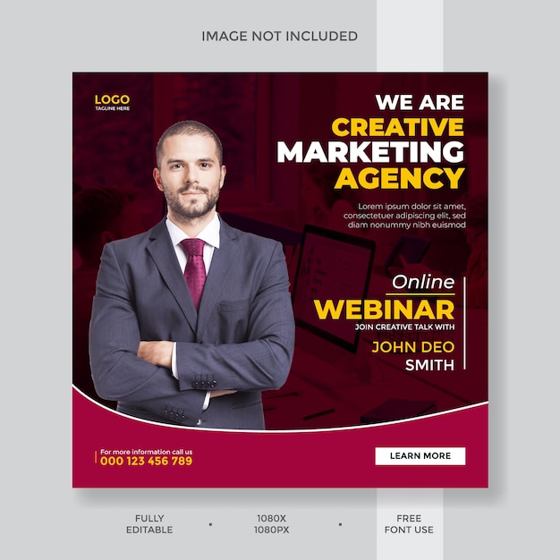 Live-Webinar für digitales Marketing und Beitragsvorlage für soziale Medien in Unternehmen