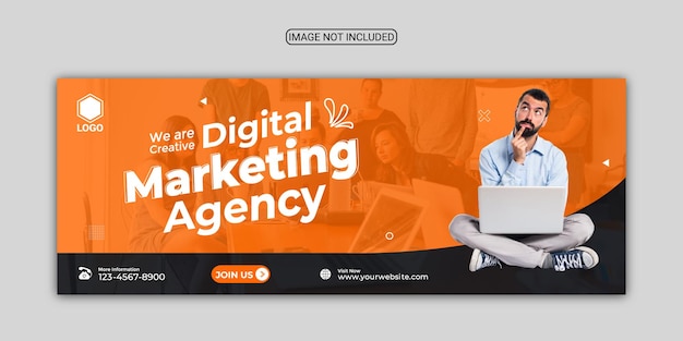 Live-Webinar für digitales Marketing und Corporate Facebook-Cover-Banner-Vorlagendesign