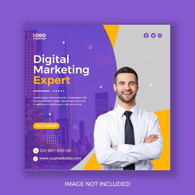 Live-Webinar für digitales Marketing und Vorlage für Corporate Social Media-Posts