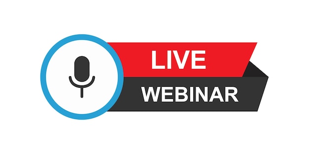 Live-Webinar-Knopf-Ikonenvektor