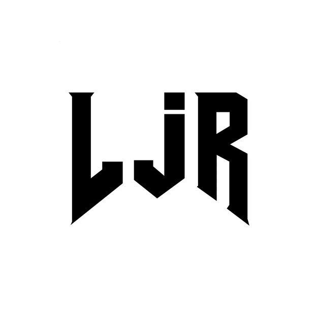 LJR Buchstaben-Logo-Design für das Technologie-Unternehmen LJR Logo-Design schwarz-weiße Farbkombination LJR-Logo LJR Vektor LJR Design LJR Icon LJR Alphabet LJR Typografie Logo-Designed