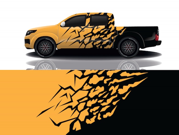 Lkw auto aufkleber wrap design