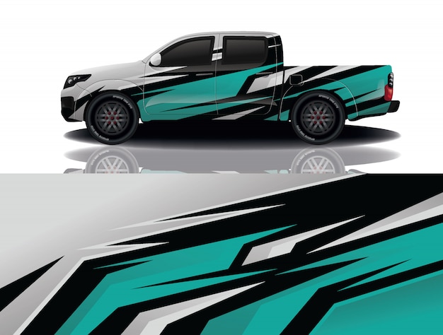 Lkw auto aufkleber wrap illustration