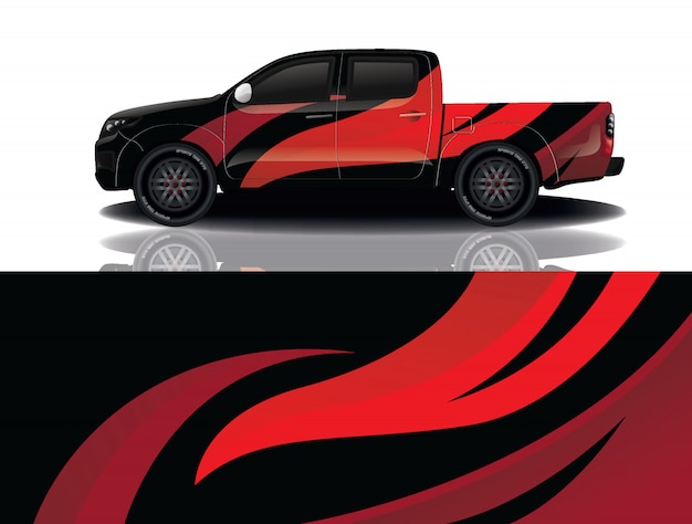 Lkw auto aufkleber wrap illustration