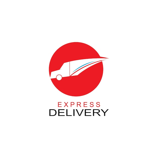 Lkw auto express-lieferservice logo-vektor