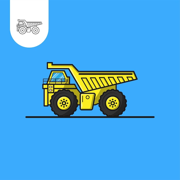 LKW-Bergbau-Vektor-Design Perfekte Verwendung für Web-Muster-Design-Symbol ui ux etc