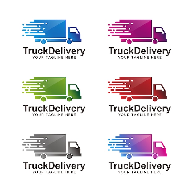 LKW-Lieferung, logistisches Logo
