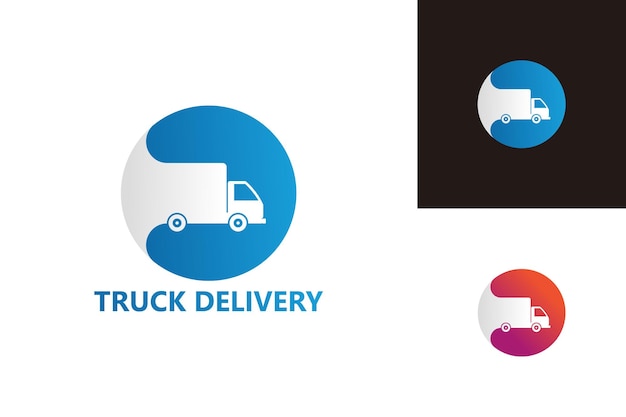 LKW-Lieferung Logo Template Design Vektor, Emblem, Designkonzept, Kreatives Symbol, Icon