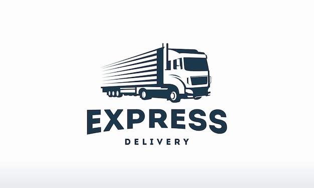 Lkw-logo entwirft vorlagenvektor, frachtlogo, lieferung, expresslogistik