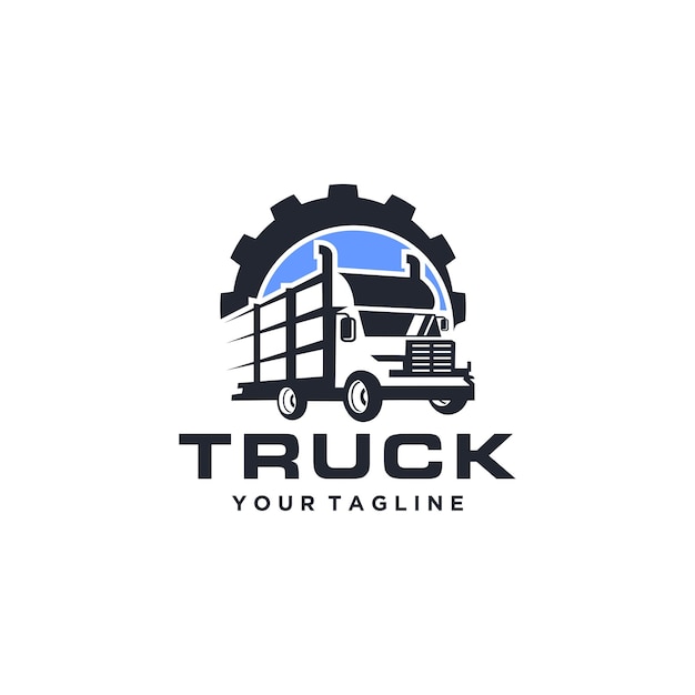 Lkw-transport-logo stock vector template