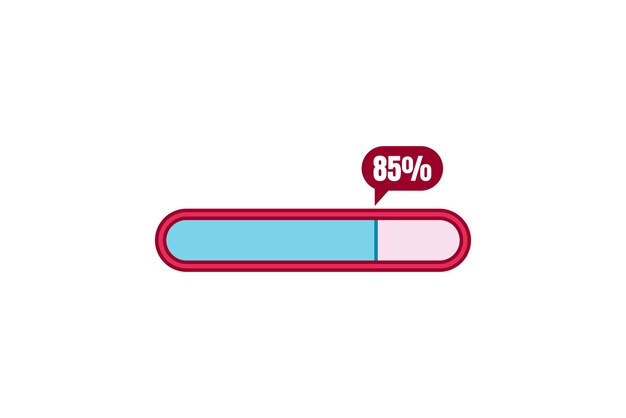 Loading progress bar sticker-design