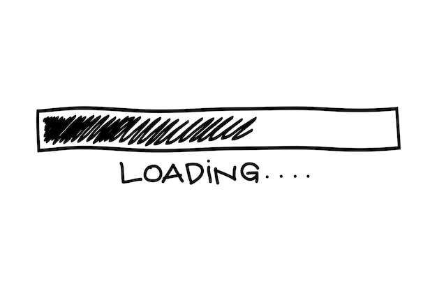 Vektor loading-zeichen-droodle-vektor-bildgebung