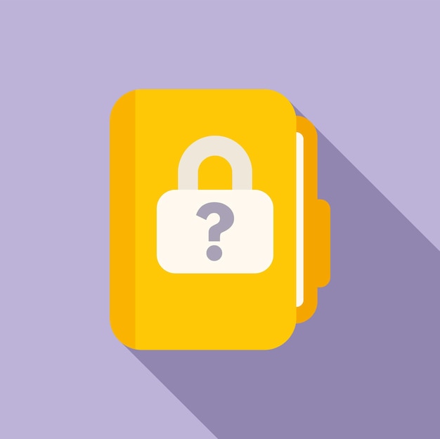 Lock-Incognito-Ordner-Symbol flacher Vektor Agent-Kopf Versteckte Person Benutzer