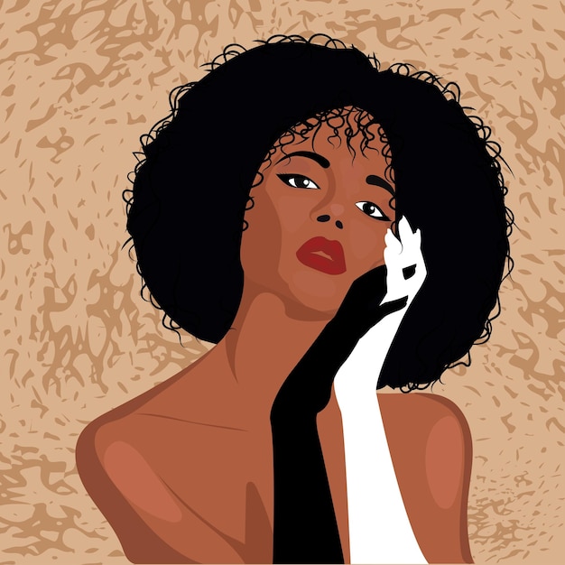 Lockiges Haar Mädchen Cartoon Illustrationen Clip Art Stock