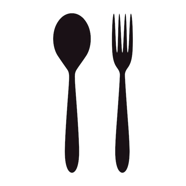 Löffel und Gabel-Symbol. Restaurantgestaltung.