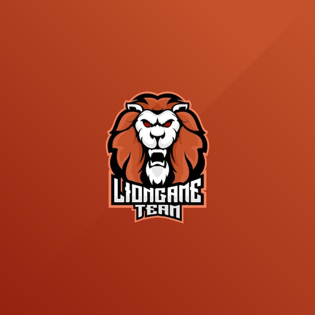 Löwe wütendes Logo-Design-Esport-Team