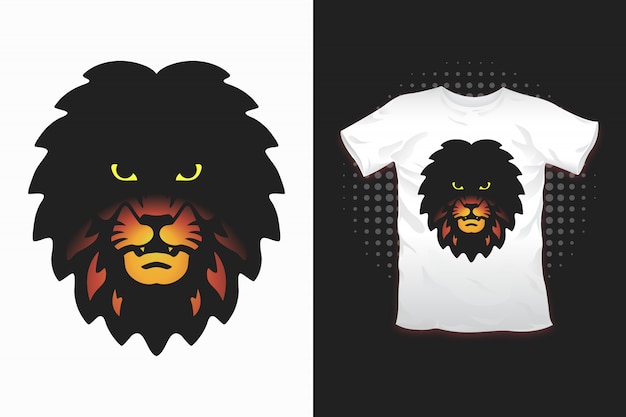 Löwendruck für t-shirt design