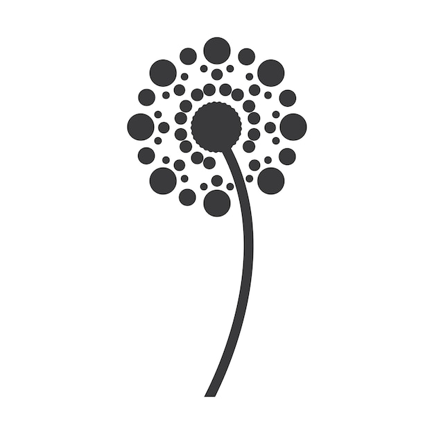 Vektor löwenzahn-blume-symbol-logo-design