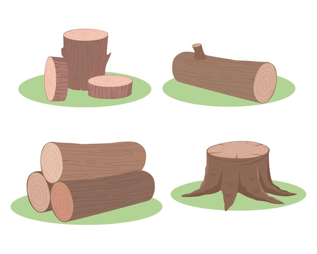 Log-vektor-clipart-set