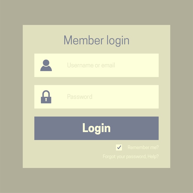 Login-form-schablone